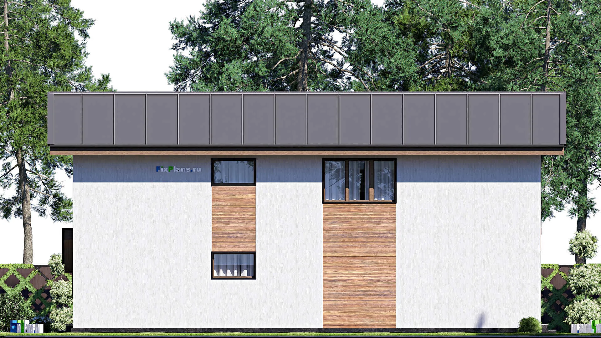 F-17495 - Проект двухэтажного дома 6 на 17, площадью 150 м² с террасой, балконом и 3 спальнями