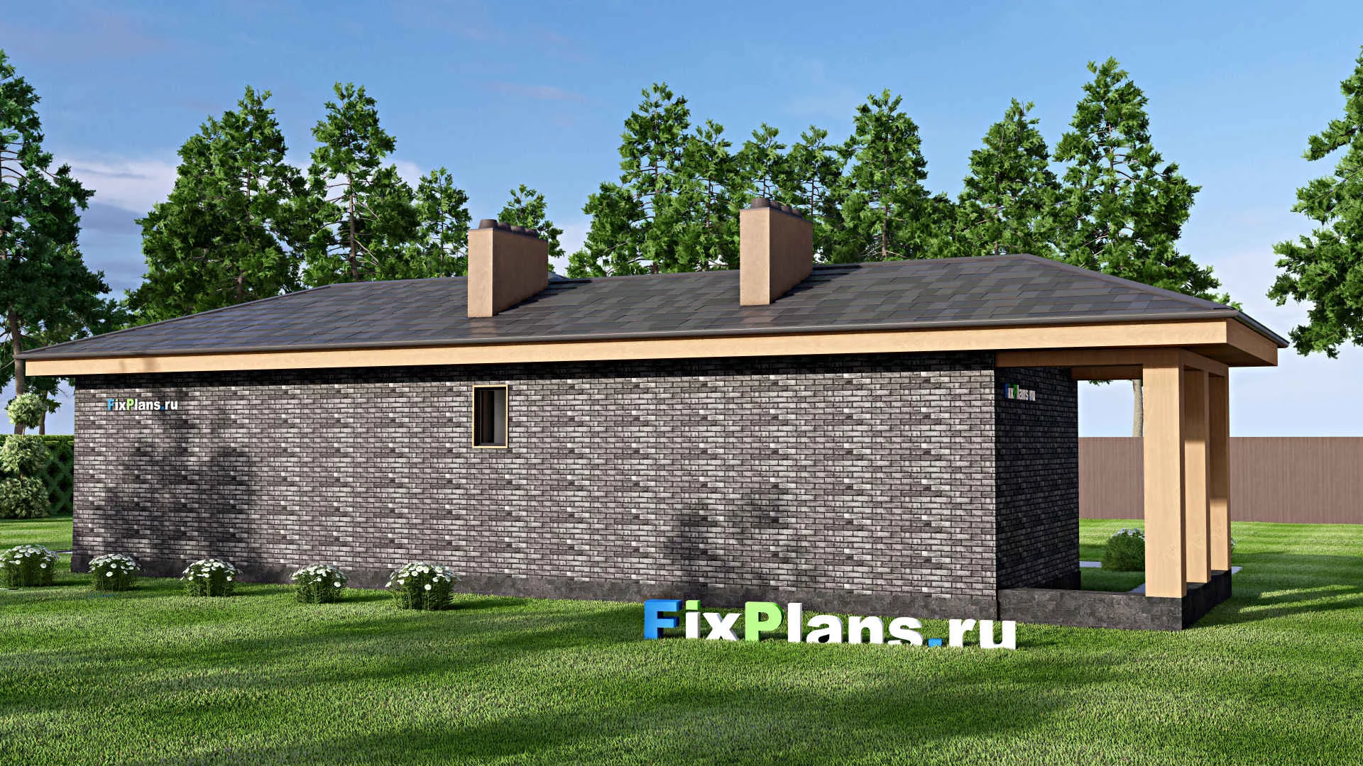 F-15470 - Проект бани 9 на 16, площадью 170 м² с комнатой отдыха, бассейном и санузлом