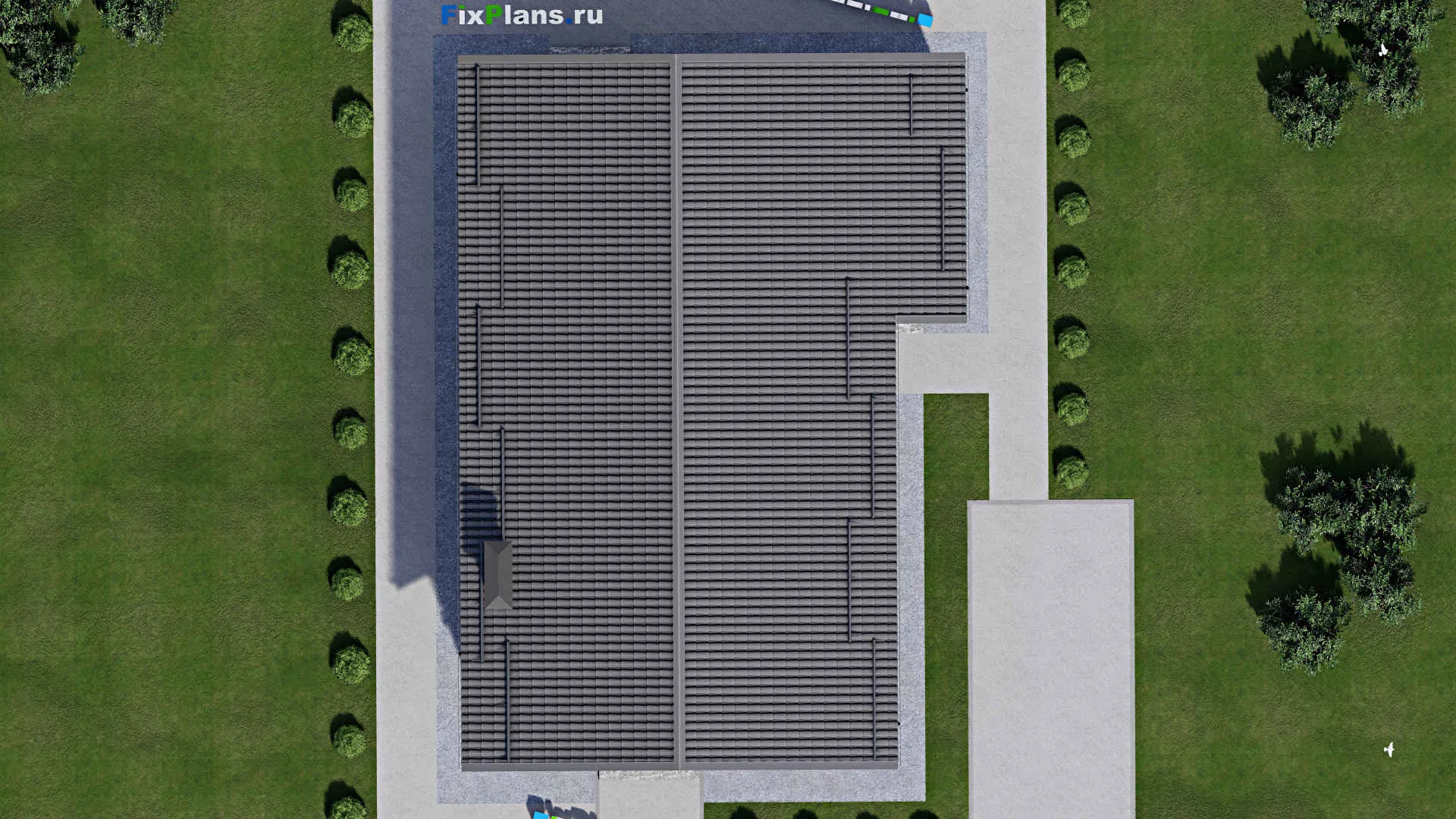 F-2600 - Проект дома с мансардой 10 на 15, площадью 260 м² с террасой, балконом и 4 спальнями
