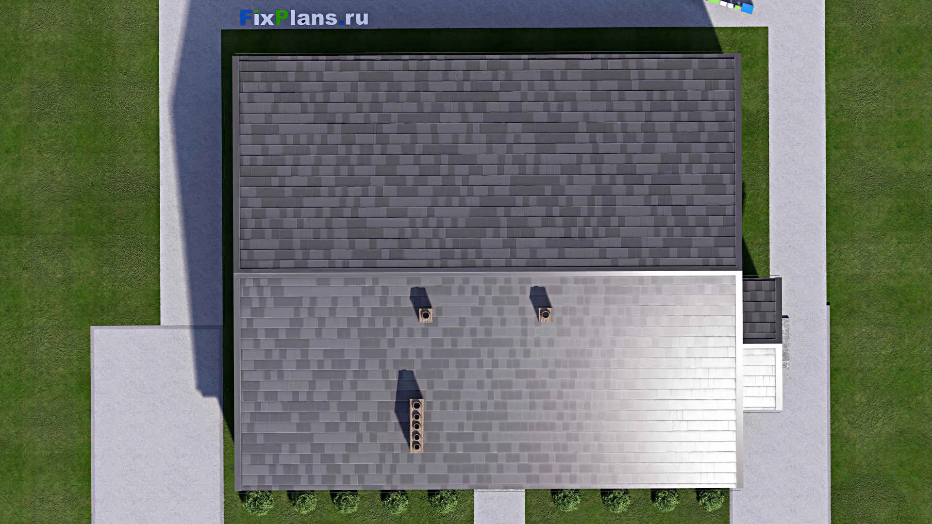 F-14489 - План одноэтажного дома 13 на 16, площадью 160 м² с 4 спальнями