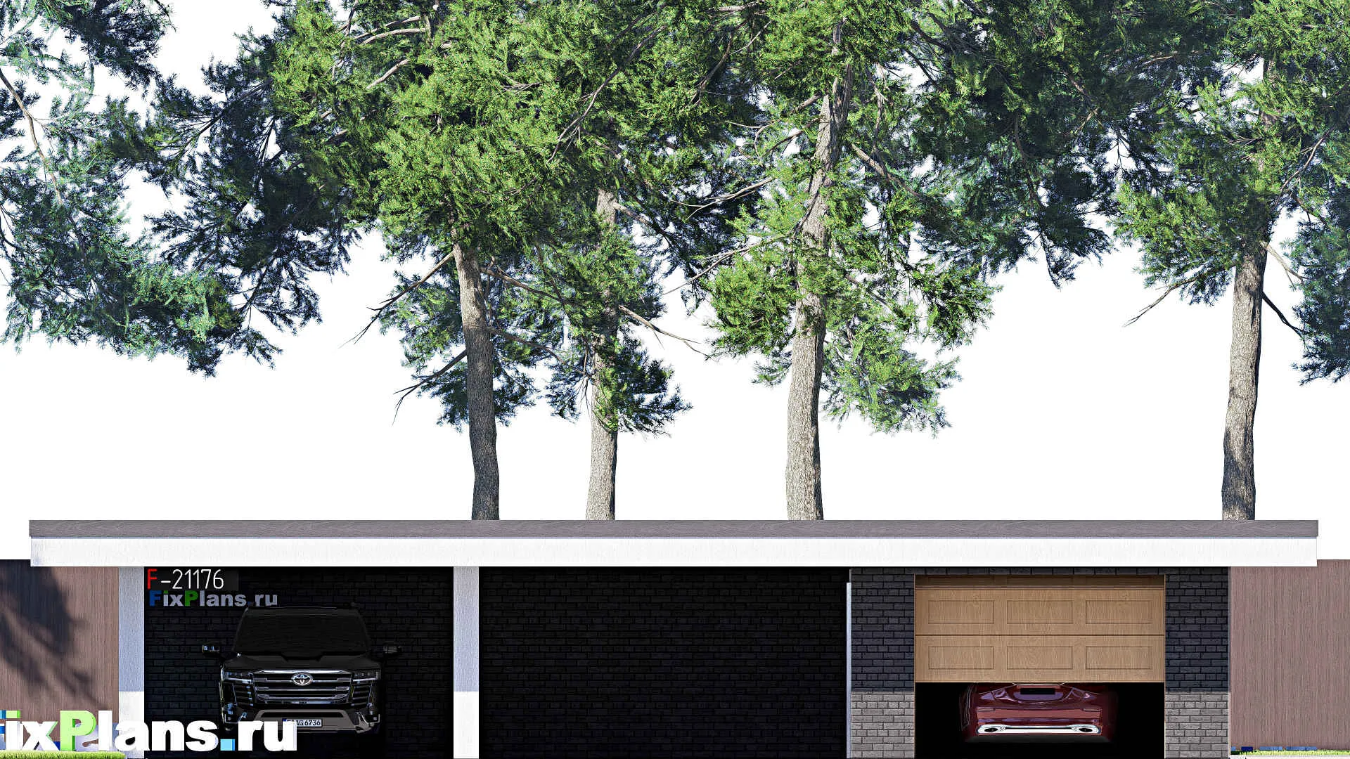 F-21176 - Проект гаража 7 на 14, площадью 80 м² на 1 машиноместо