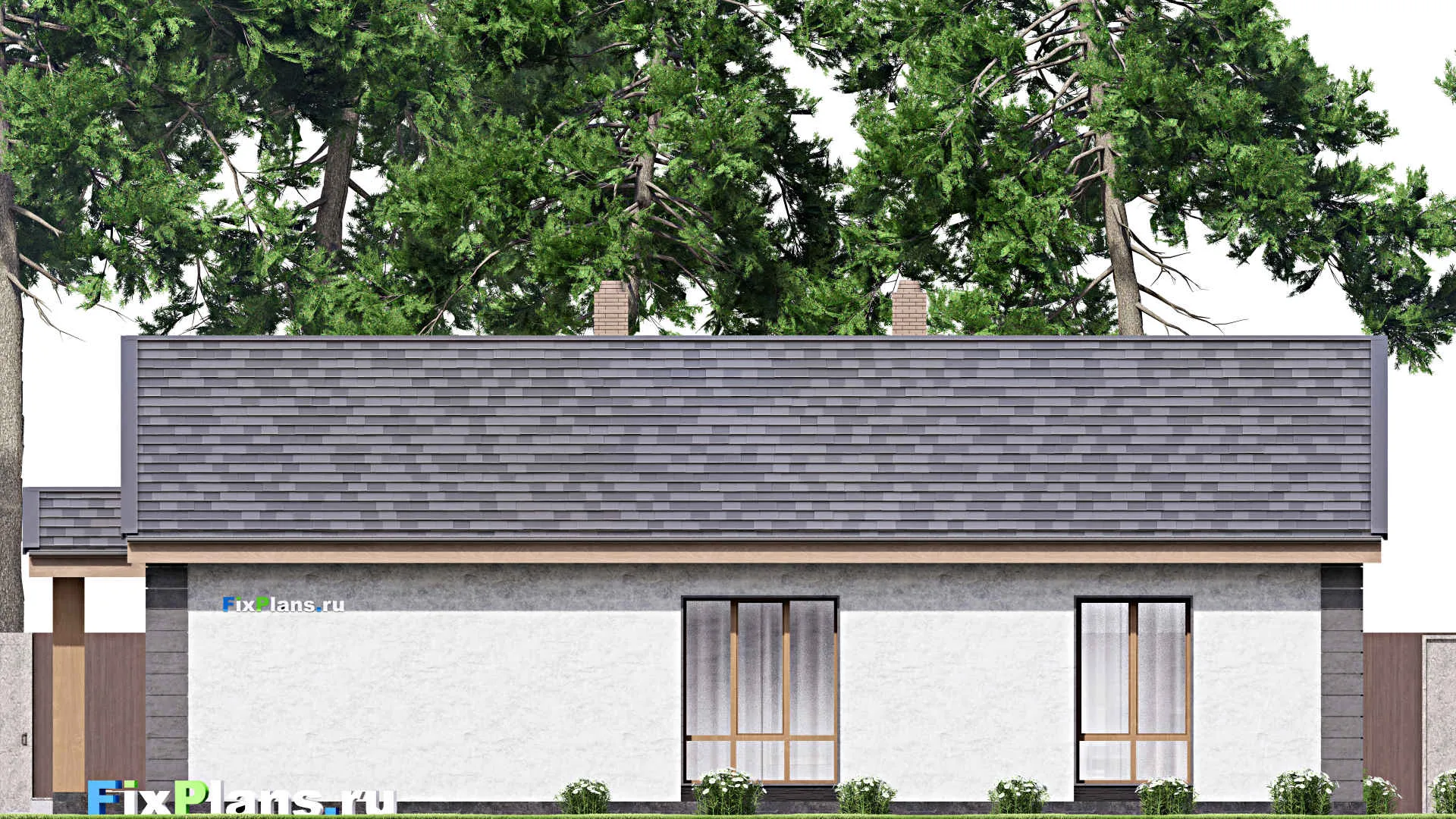 F-14489 - План одноэтажного дома 13 на 16, площадью 160 м² с 4 спальнями