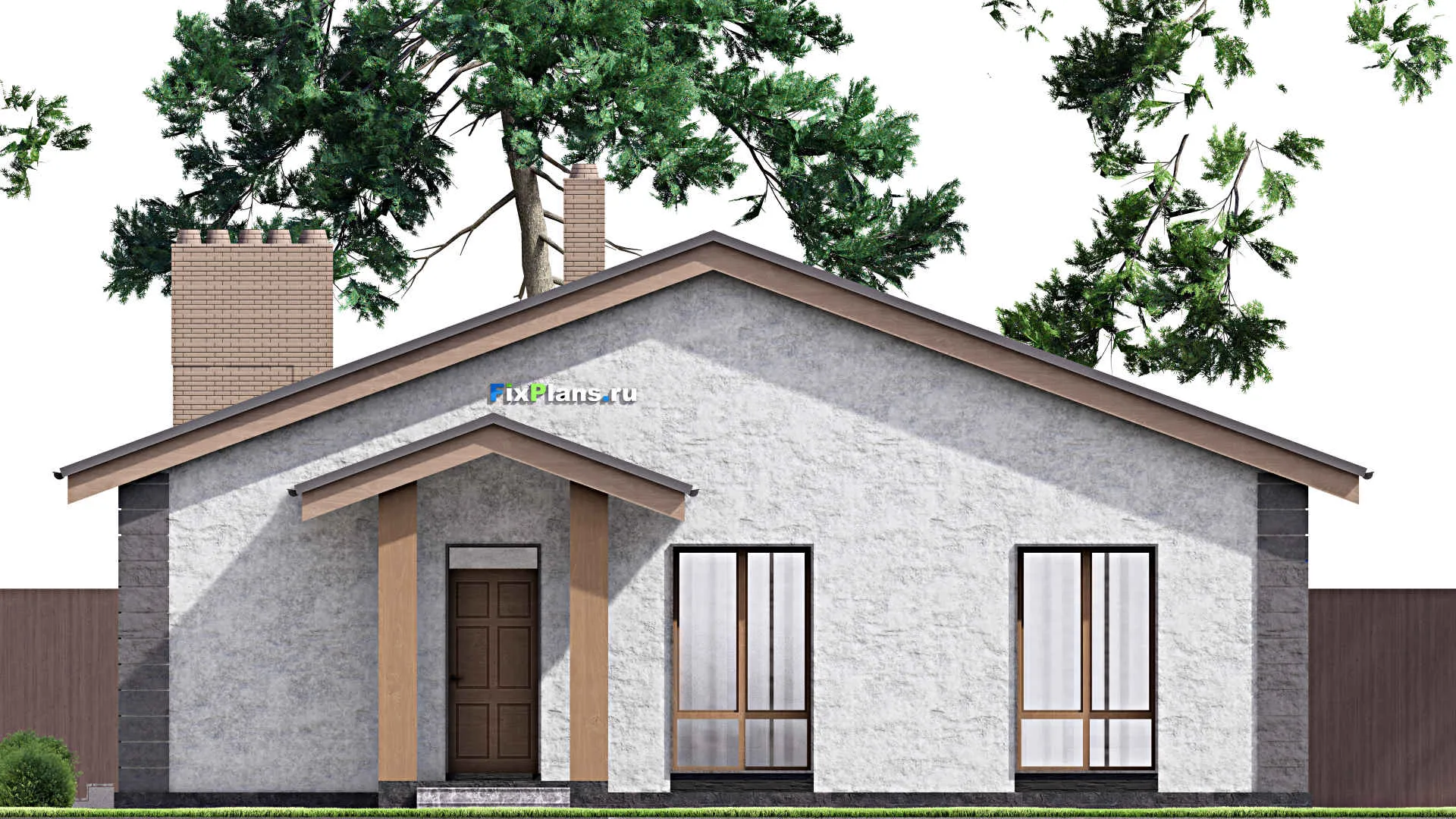 F-14489 - План одноэтажного дома 13 на 16, площадью 160 м² с 4 спальнями