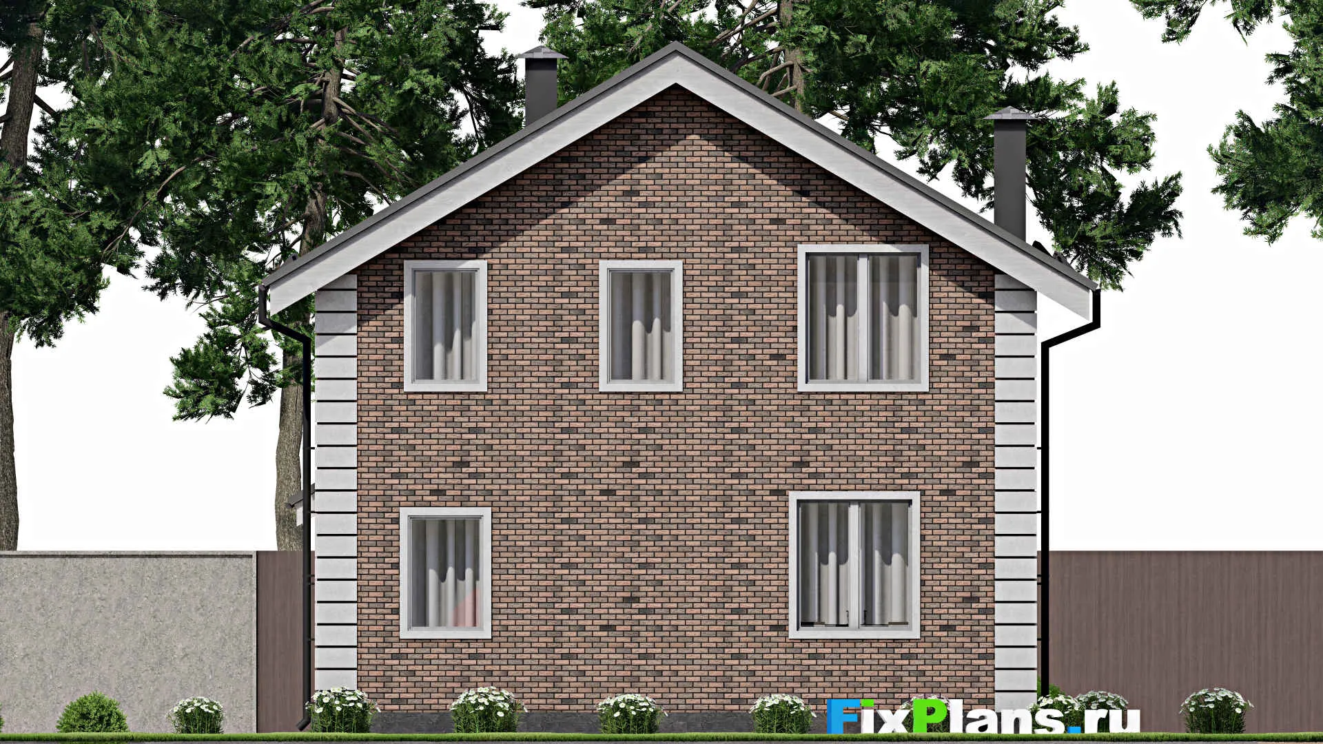 F-10664 - Проект дома с мансардой 10 на 14, площадью 120 м² с 3 спальнями