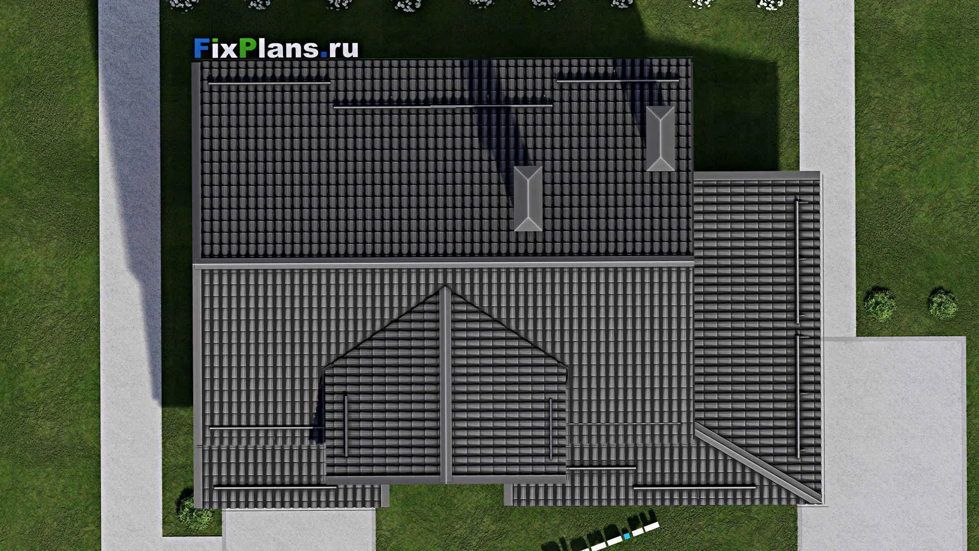 F-3815 - Планы дома с мансардой 9 на 11, площадью 170 м² с террасой и 4 спальнями